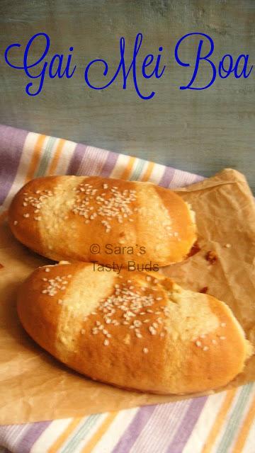 Gai Mei Bao or Chinese Cocktail/ Coconut Buns  -  We Knead To Bake #38