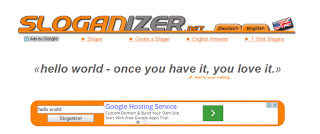 Top 10 Online Cachy Slogan Generator/Maker Tools