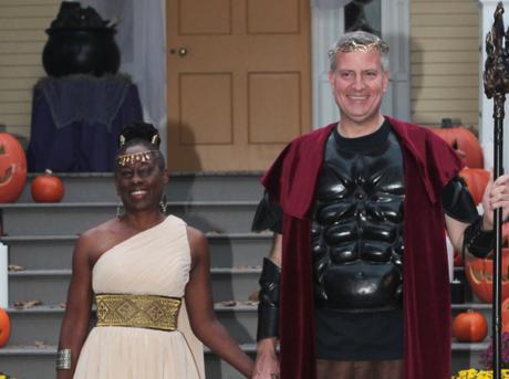 Mayor Bill de Blasio (RIGHT) is joined by his wife Chirlane McCray at a Halloween celebration at Gracie Mansion. Photo credit Robert Mecea