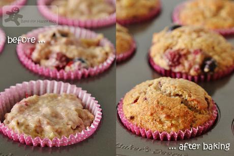 Banana and Berry Wholemeal Muffins - A Low Fat and Easy Recipe! Highly Recommended (Anneka Manning)