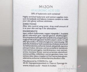 MIZON ORIGINAL SKIN ENERGY HYALURONIC ACID 100 REVIEW