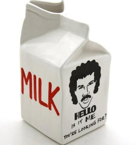 Lionel Richie Ceramic Milk Carton