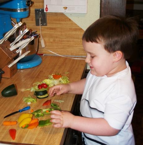 Fruit and Vegetable Train with Halfway Homemade Salsa