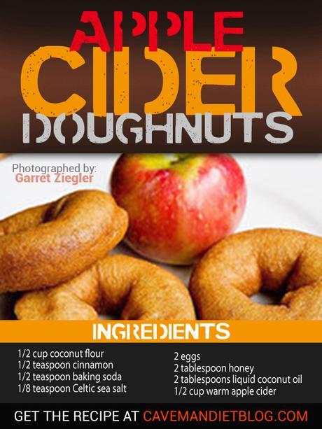 Paleo Dessert Recipes Apple Cider Doughnuts Image with Ingredients