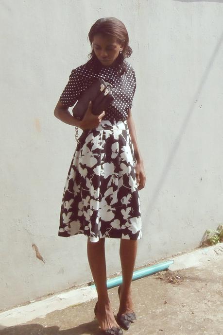 Work Style // Floral Skirt and Polka Dots