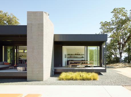 Exterior view of prefab weekend home