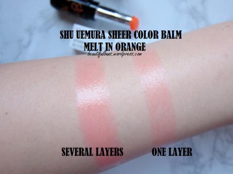 Shu Uemura Sheer Color Balm Melt in Orange (4)