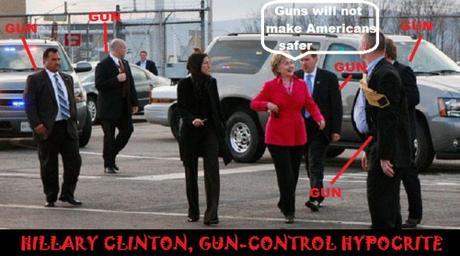 Hillary Clinton gun-control hypocrite