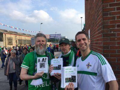 #gawa #daretodream Living Out A Childhood Dream Supporting Northern Ireland: My Plans for June 2016 David, Michael and I selling Here We Go...Again featuring Arconada...Armstrong!
