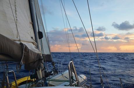 Sunrise at sea, as the weather cleared