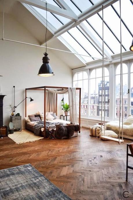 Amsterdam Loft Bedroom With A Swing