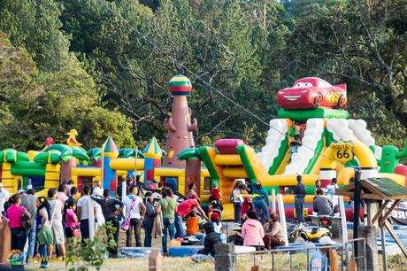 Children's ride area at Boquete Flower and Coffee Festival