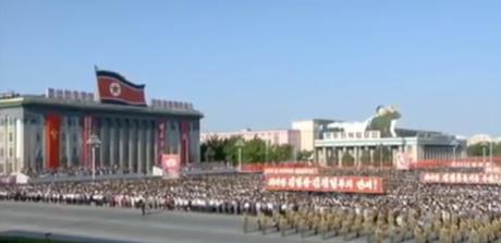 View of participants in Kim Il Sung Square for a June 1, 2016 mass rally in support of the 200-day speed battle campaign (Photo: Korean Central TV).