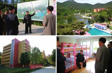 Kim Jong Un Visits Construction of Soap Factory and Renovated Manyo’ngdae Children’s Camp Kim Jong Un tours the renovation of Mangyo'ngdae Children's Camp in Pyongyang (Photos: Rodong Sinmun-KCNA).
