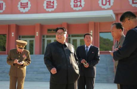 Kim Jong Un Visits Construction of Soap Factory and Renovated Manyo’ngdae Children’s Camp Kim Jong Un tours the renovation of the Mangyo'ngdae Children's Camp (Photo: Rodong Sinmun).