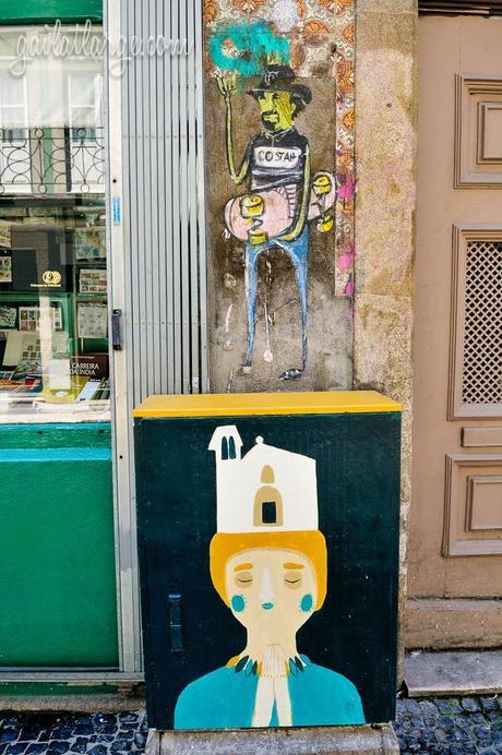 electrical box street art on Rua de Cedofeita, Porto, by Mirjam Siim