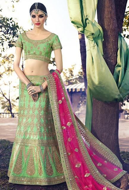 Charismatic Wedding ‪‎Lehengas‬ to stand out in the crowd from Moksha Fashions