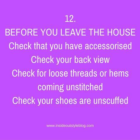 Your style checklist before you leave the house