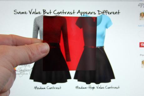 Understanding how bright colours can increase the perceived value contrast of an outfit