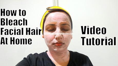 How To Do Chemical Facial Bleach At Home To Lighten Facial Hair - Video Tutorial