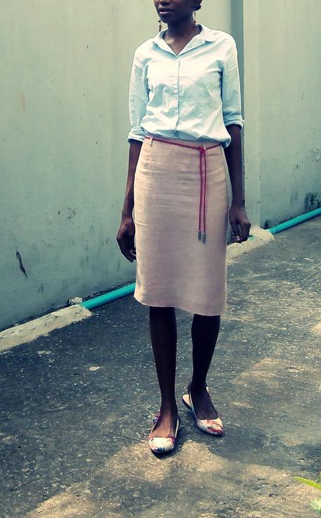 Work Style // Braided Belt and Floral Shoes