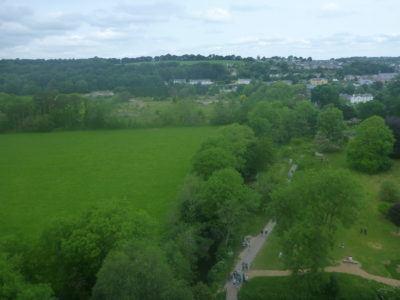 Kissing the Blarney Stone in County Cork, Republic of Ireland On the way to the top of Blarney Castle
