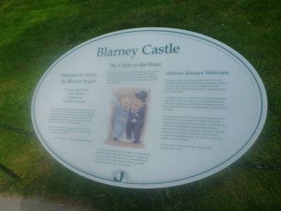 Kissing the Blarney Stone in County Cork, Republic of Ireland Information on the Blarney Stone