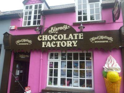 Kissing the Blarney Stone in County Cork, Republic of Ireland Chocolate Factory at Blarney Castle and Gardens