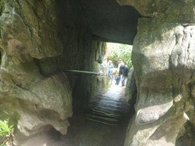 Kissing the Blarney Stone in County Cork, Republic of Ireland The wishing steps