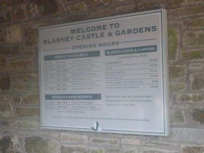 Kissing the Blarney Stone in County Cork, Republic of Ireland Opening Hours and Prices for Blarney Castle and Gardens