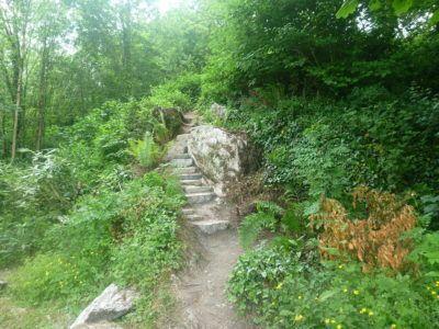 Kissing the Blarney Stone in County Cork, Republic of Ireland The wishing steps