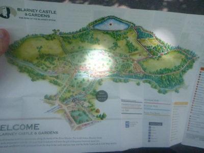 Kissing the Blarney Stone in County Cork, Republic of Ireland A map of Blarney Castle and Gardens