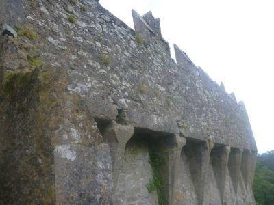 Kissing the Blarney Stone in County Cork, Republic of Ireland On the way to the top of Blarney Castle