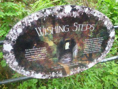 Kissing the Blarney Stone in County Cork, Republic of Ireland The wishing steps