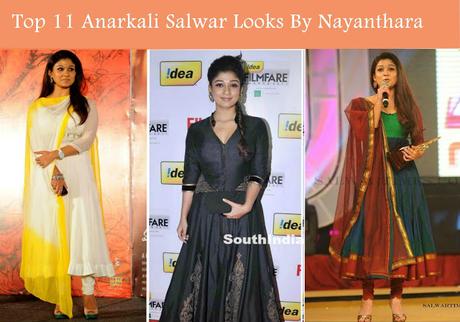 Top 11 Anarkali Salwars Looks By Nayanthara