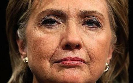 Hillary before her next Botox/facelift Hillary with wrinkles