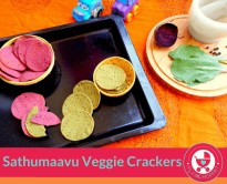 Baked Sathumaavu Veggie Crackers