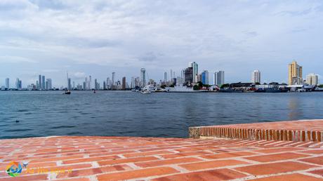 Cartagena's skyscrapers as seen from Castillo San Felipe de Barajas on San Lazaro hill.