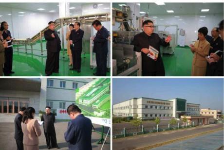 Kim Jong Un inspects the Ryugyo'ng Pickle Factory (Photos: Rodong Sinmun).
