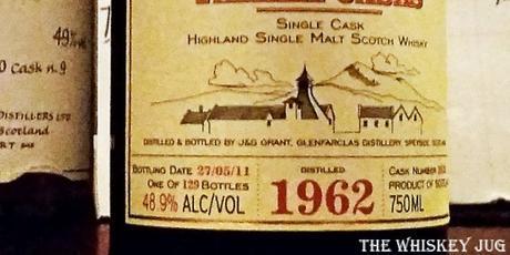 Glenfarclas Family Casks 1962 Label