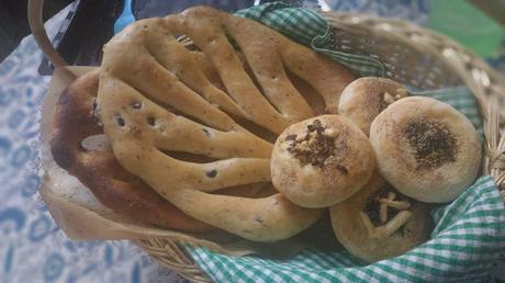 Fougasse French Flat Bread with Olives