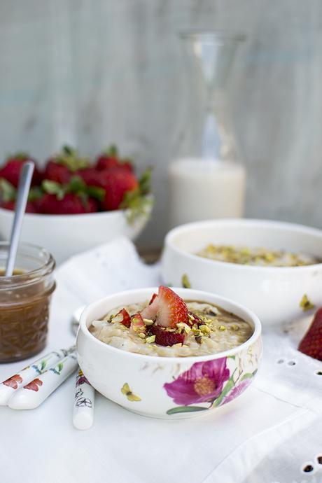 Rice Pudding with Caramel Sauce