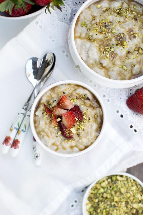 Rice Pudding with Caramel Sauce