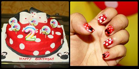 Easy Disney Minnie Mouse Nail Art 