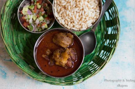 MUDHI MANSA - Puffed Rice with Goat Meat Curry