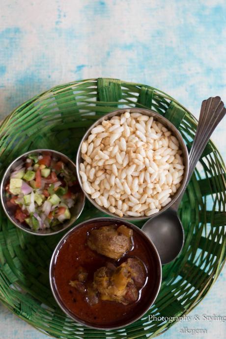 MUDHI MANSA - Puffed Rice with Goat Meat Curry