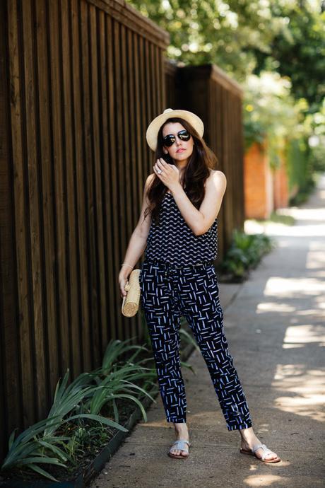 Dallas Blogger, Amy Havins, wears two outfits with prints from Old Navy.