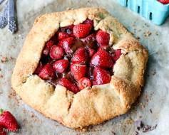 Chocolate Strawberry Galette (Gluten Free + Paleo)