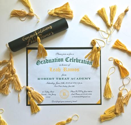 Graduation Diploma Invitations with DIY Tassels