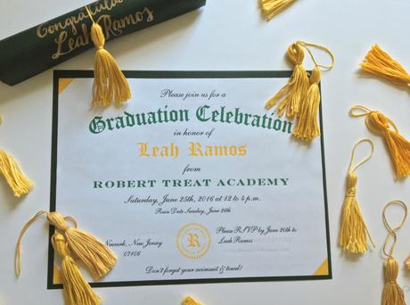 Graduation Diploma Invitations with DIY Tassels